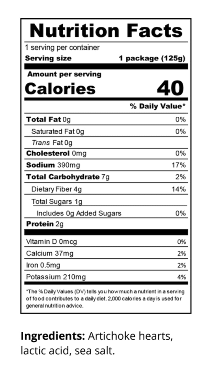 #Type_Steamed Chopped Artichokes, 4.4 oz