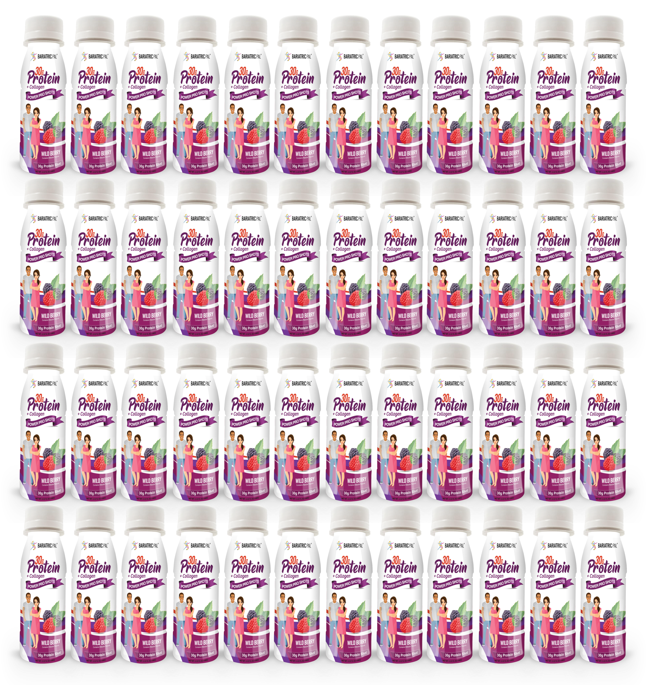 BariatricPal 30g Whey & Collagen Complete Protein Power Pro Shots - Wild Berry (Brand New!) - High-quality Protein Shots by BariatricPal at BariatricPal Store