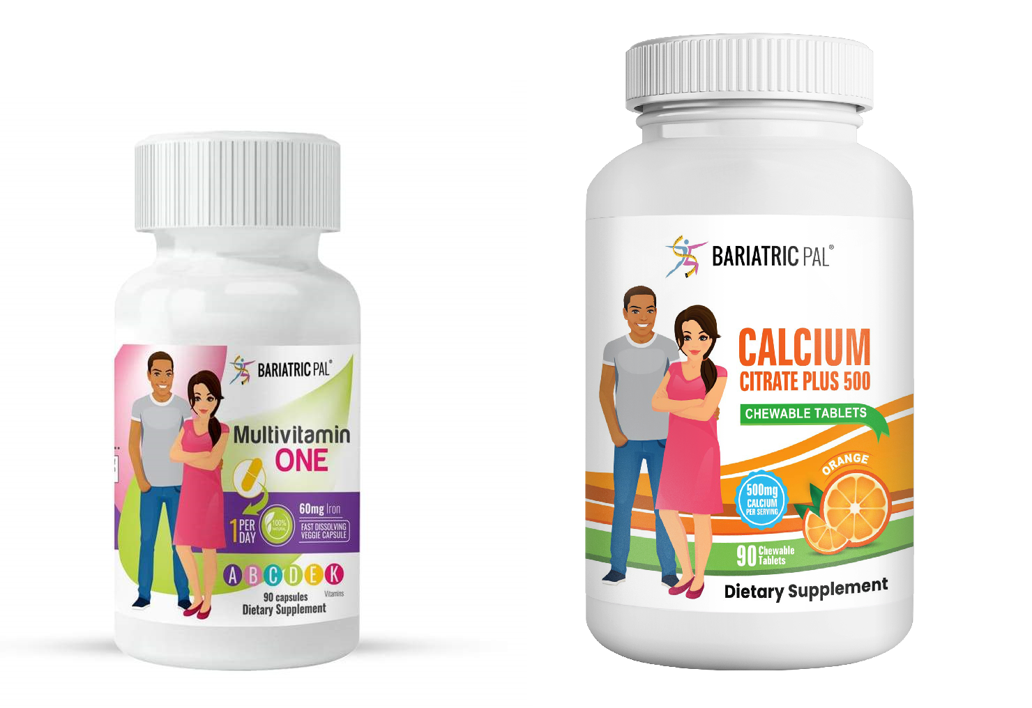 Gastric Sleeve Complete Bariatric Vitamin Pack by BariatricPal - Capsules & Chewables