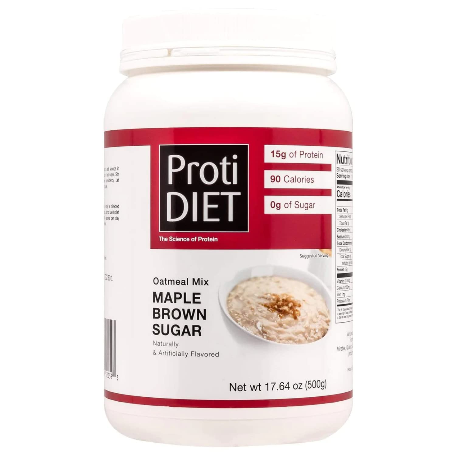 Proti Diet Oatmeal Mix, Maple Brown Sugar, 20 Servings