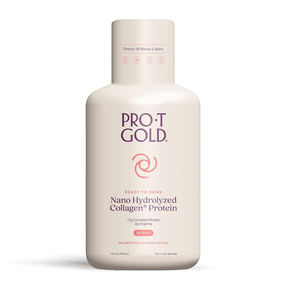 Liquid Collagen Protein by ProT Gold- Berry, 16 fl oz