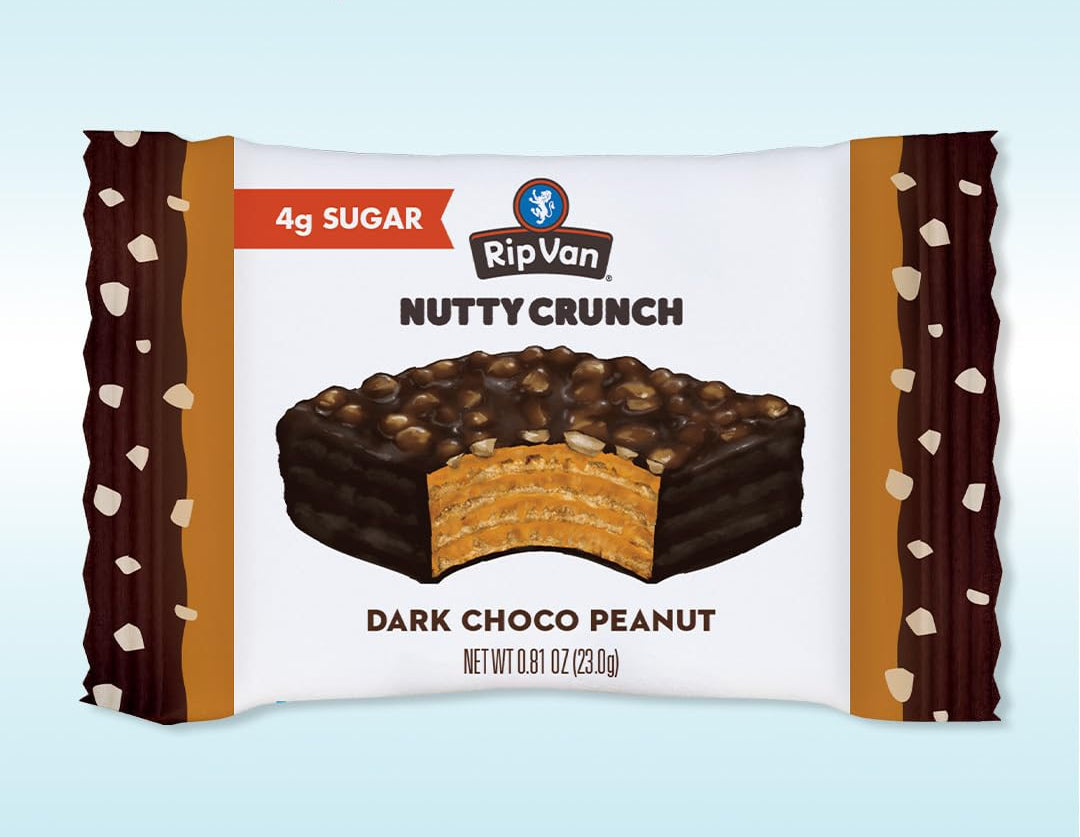 Rip Van Nutty Crunch Wafer Snacks - Dark Choco Peanut