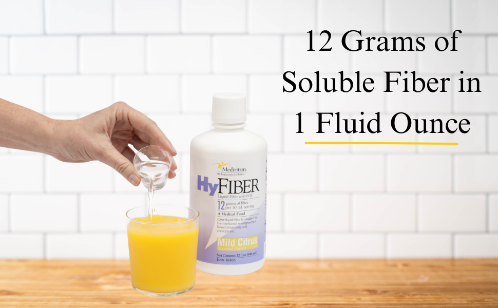 HyFiber® Liquid Fiber with FOS by Medtrition - Mild Citrus