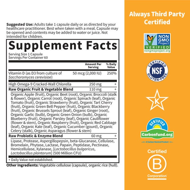 Garden of Life Vitamin Code RAW D3 60 veg capsules - High-quality Vitamins by Garden of Life at BariatricPal Store