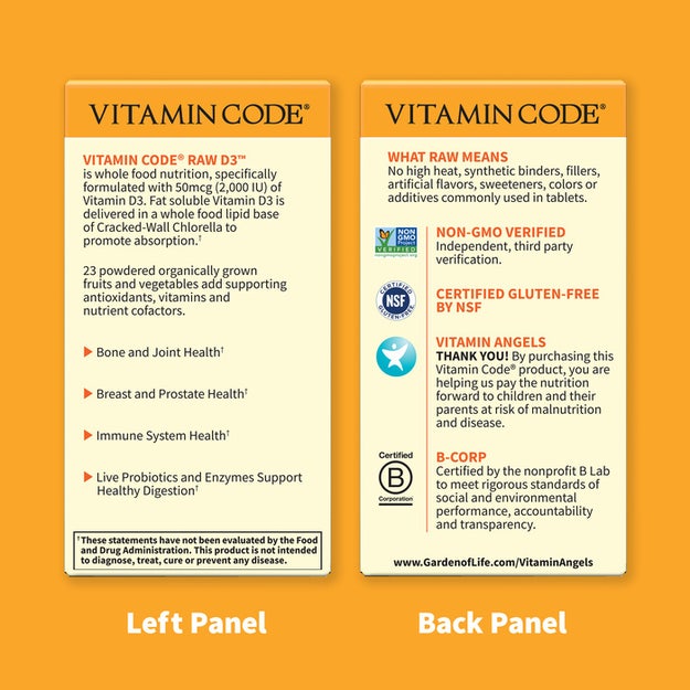 Garden of Life Vitamin Code RAW D3 60 veg capsules - High-quality Vitamins by Garden of Life at BariatricPal Store