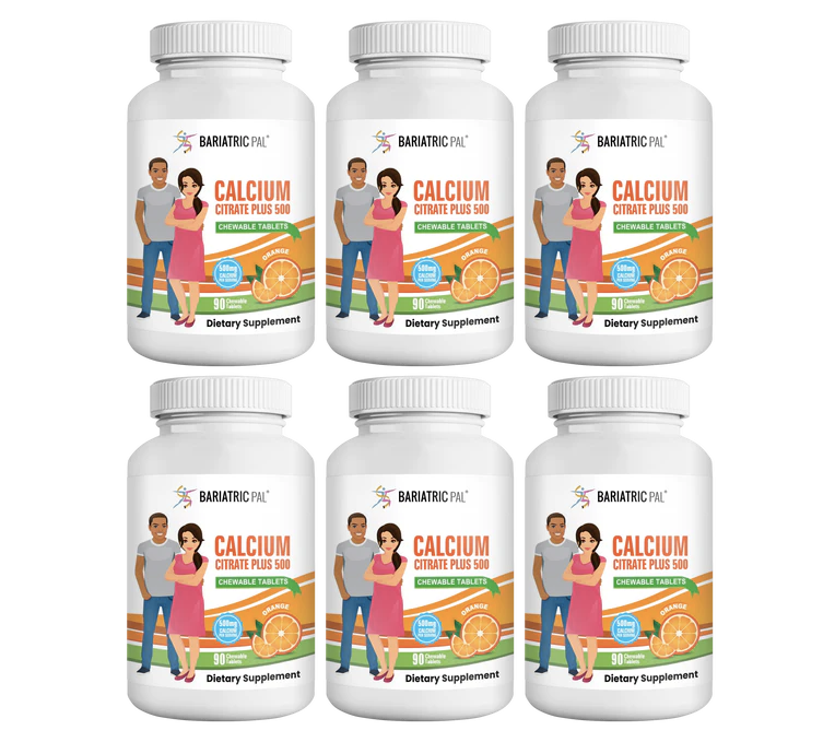 BariatricPal Calcium Citrate 500mg Chewable Tablets - Orange (Brand New!) - High-quality Calcium by BariatricPal at BariatricPal Store