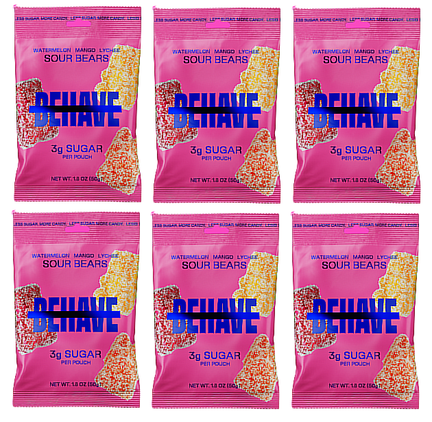 #Flavor_Watermelon Mango Lychee Sour Bears #Size_6 Bags