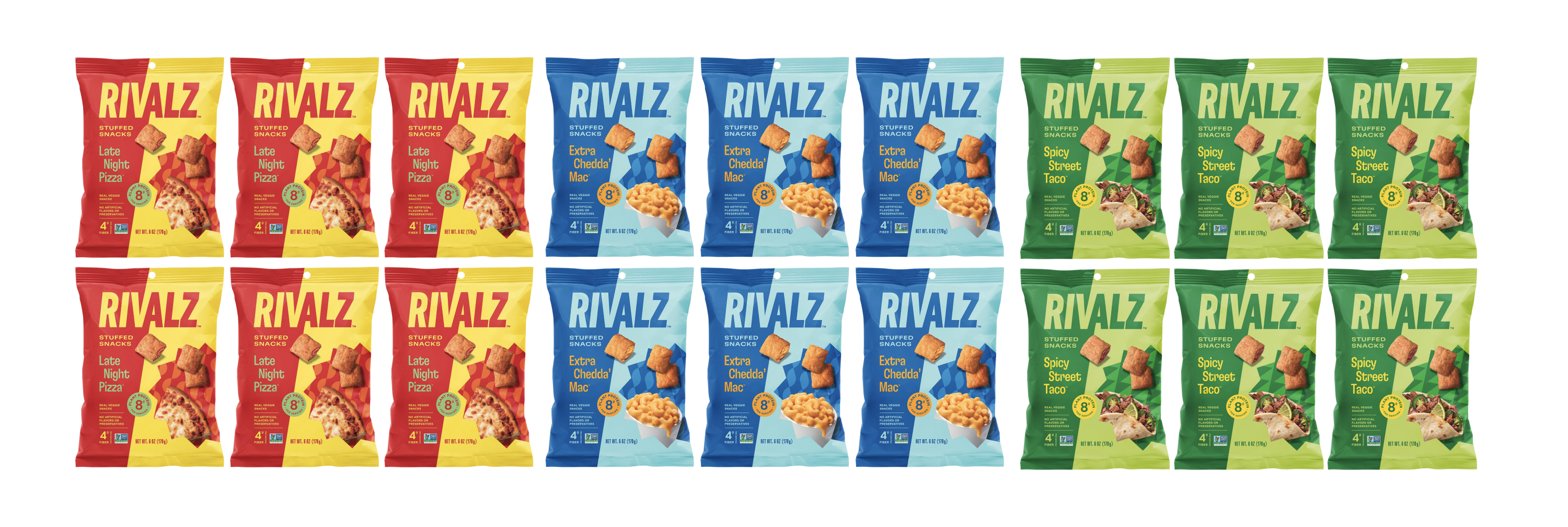 Stuffed Protein Snacks by Rivalz Snacks - Variety Pack