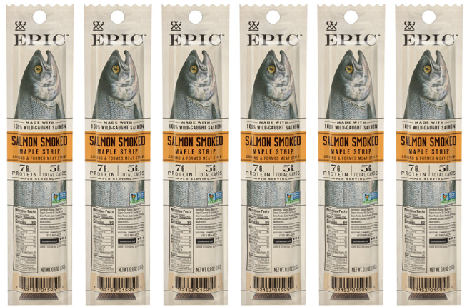 Epic Snack Strips - Smoked Salmon Maple Fillet - High-quality Meat Snack by Epic at BariatricPal Store