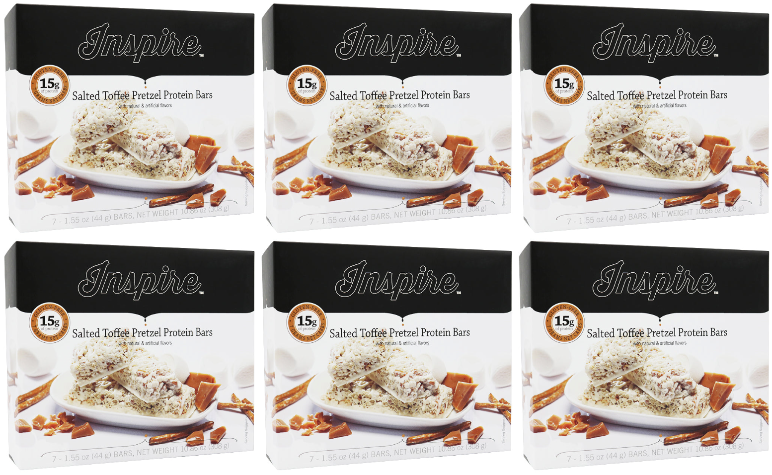 Inspire 15g Protein & Fiber Bars by Bariatric Eating - Salted Toffee Pretzel - High-quality Protein Bars by Bariatric Eating at BariatricPal Store