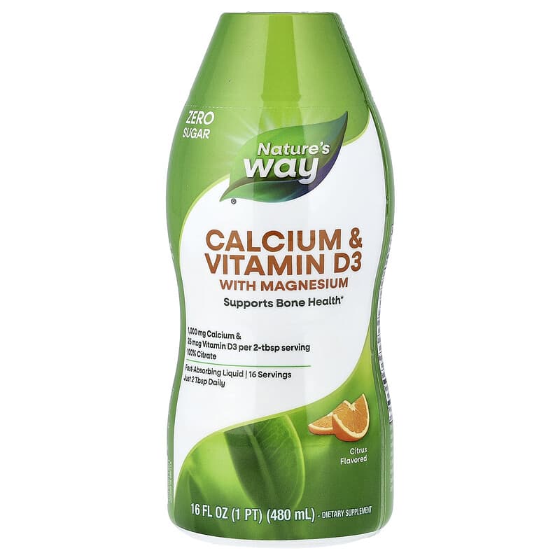 Nature's Way - Calcium & Vitamin D3 Liquid - Citrus Flavored