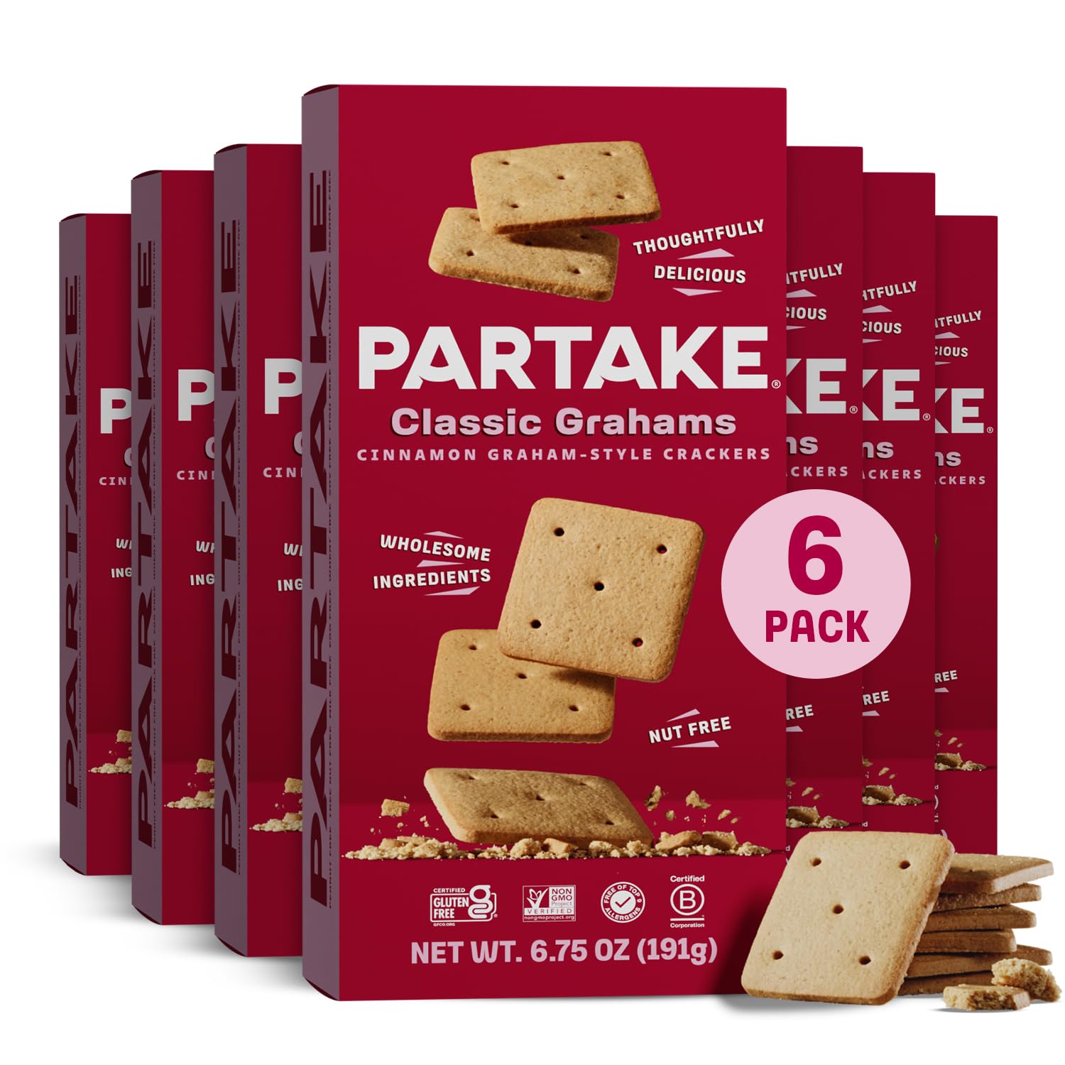 Partake Vegan & Gluten Free Classic Grahams, 6.75 oz