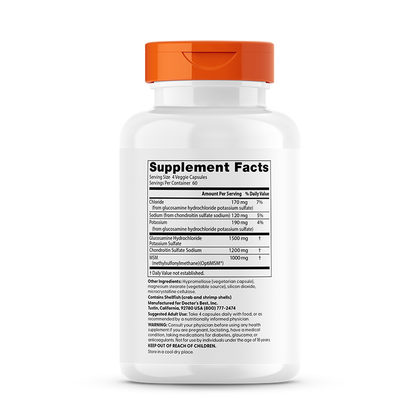 Doctor's Best Glucosamine/Chondroitin/MSM 240 capsules