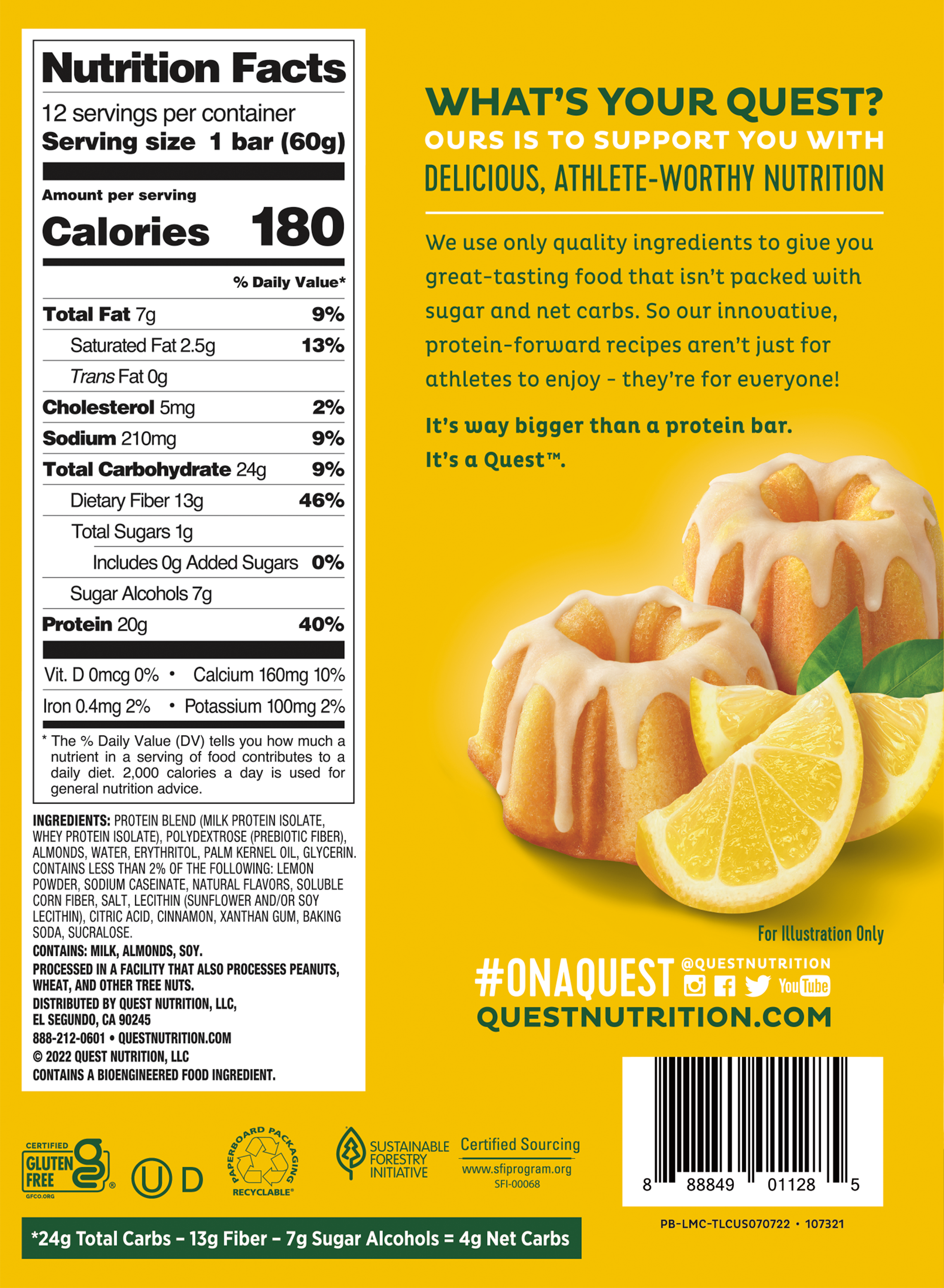 #Flavor_Lemon Cake #Size_1 bar