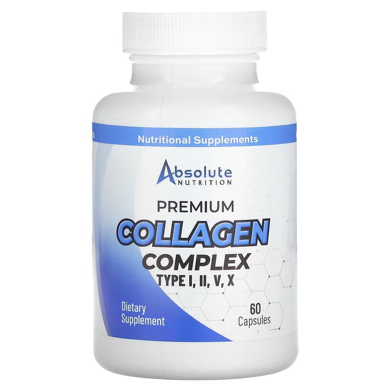 Absolute Nutrition Premium Collagen Complex Type I, II, V and X 60 Count - High-quality Collagen Supplement by Absolute Nutrition at BariatricPal Store