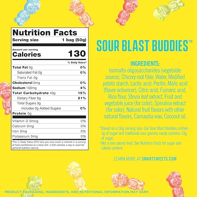 Smart Sweets Sour Blast Buddies