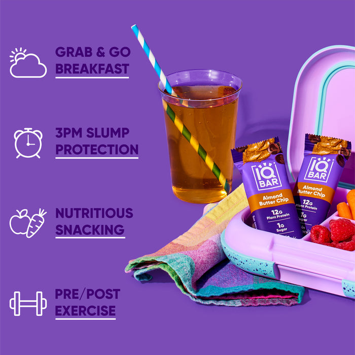 IQBar Vegan and Keto Protein Bars - Almond Butter Chip - High-quality Protein Bars by IQBar at BariatricPal Store