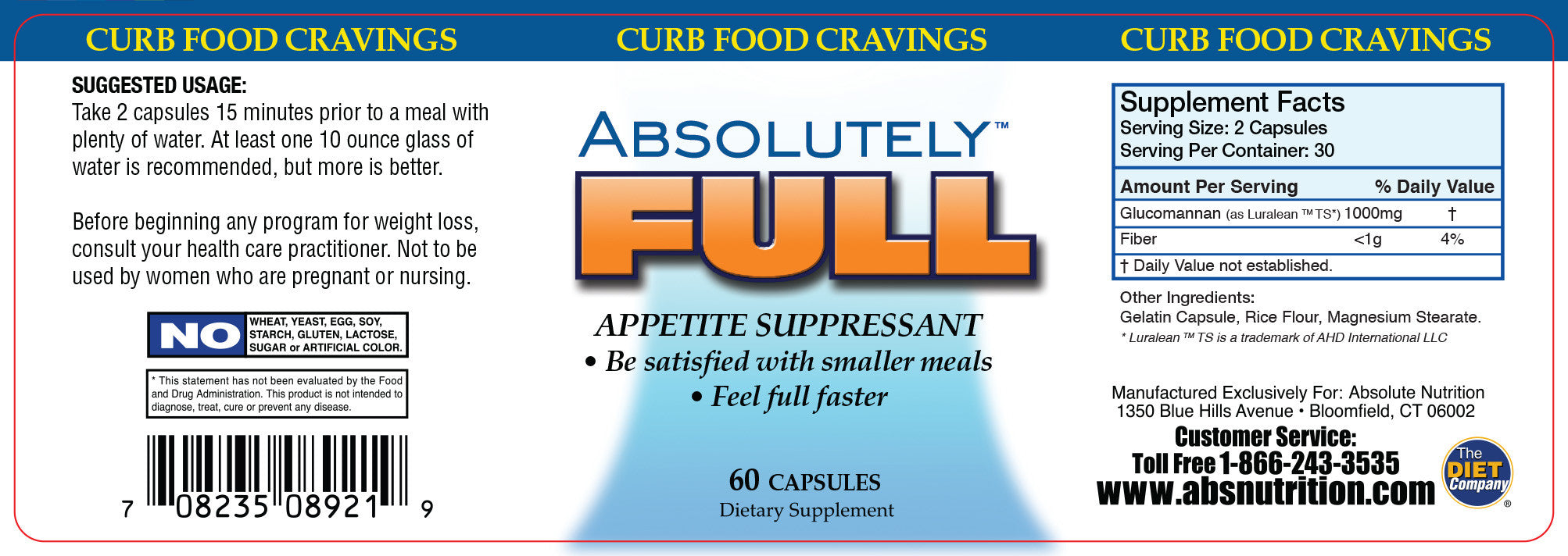 Absolute Nutrition Absolutely Full, 60 capsules