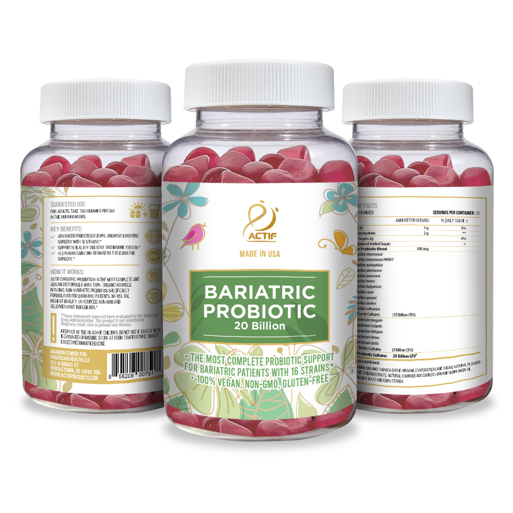 Actif Bariatric Probiotic Maximum Strength With 20 Billion CFU, Immunity And Gut Support - High-quality Probiotic by ACTIF at BariatricPal Store