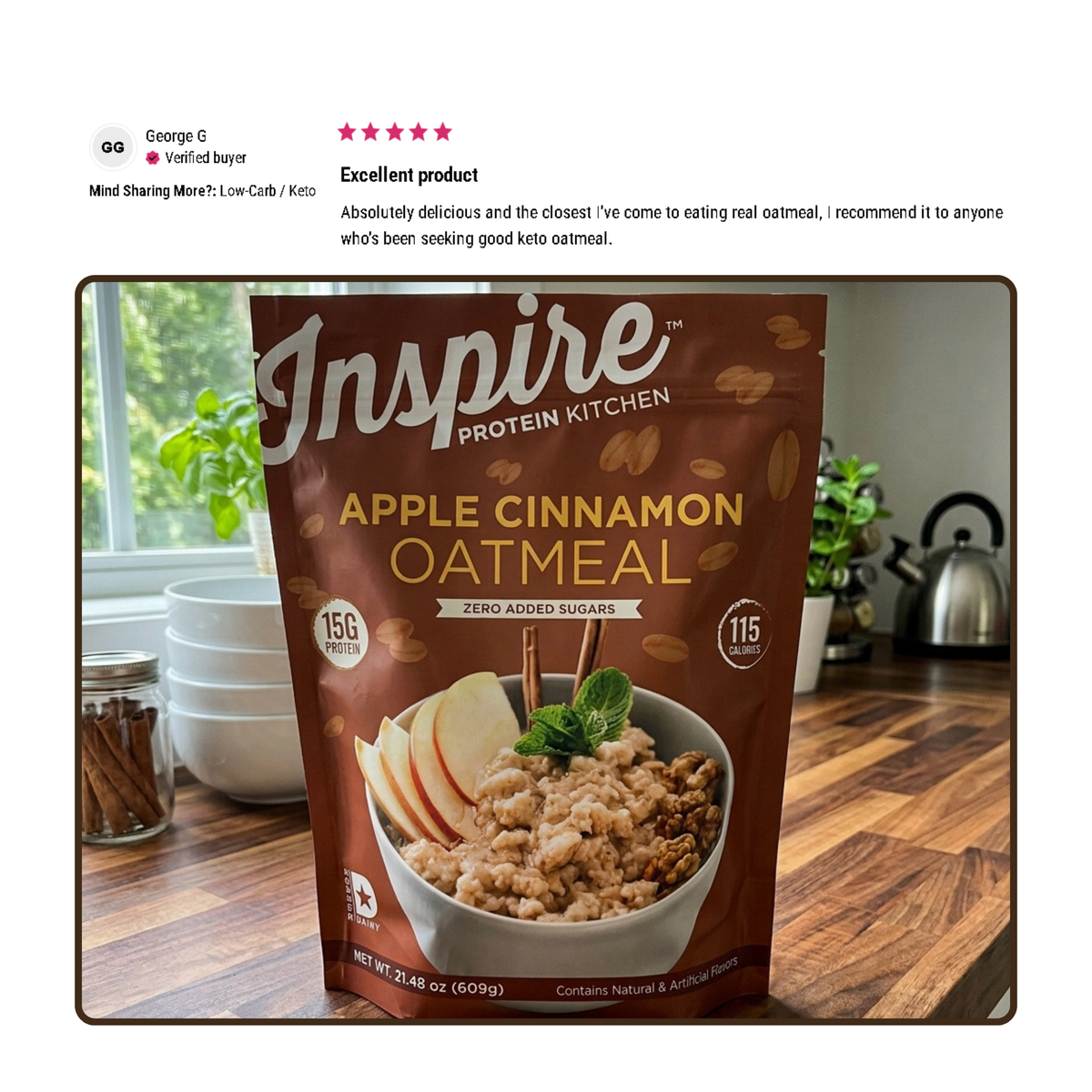 Inspire Protein Kitchen Oatmeal by Bariatric Eating