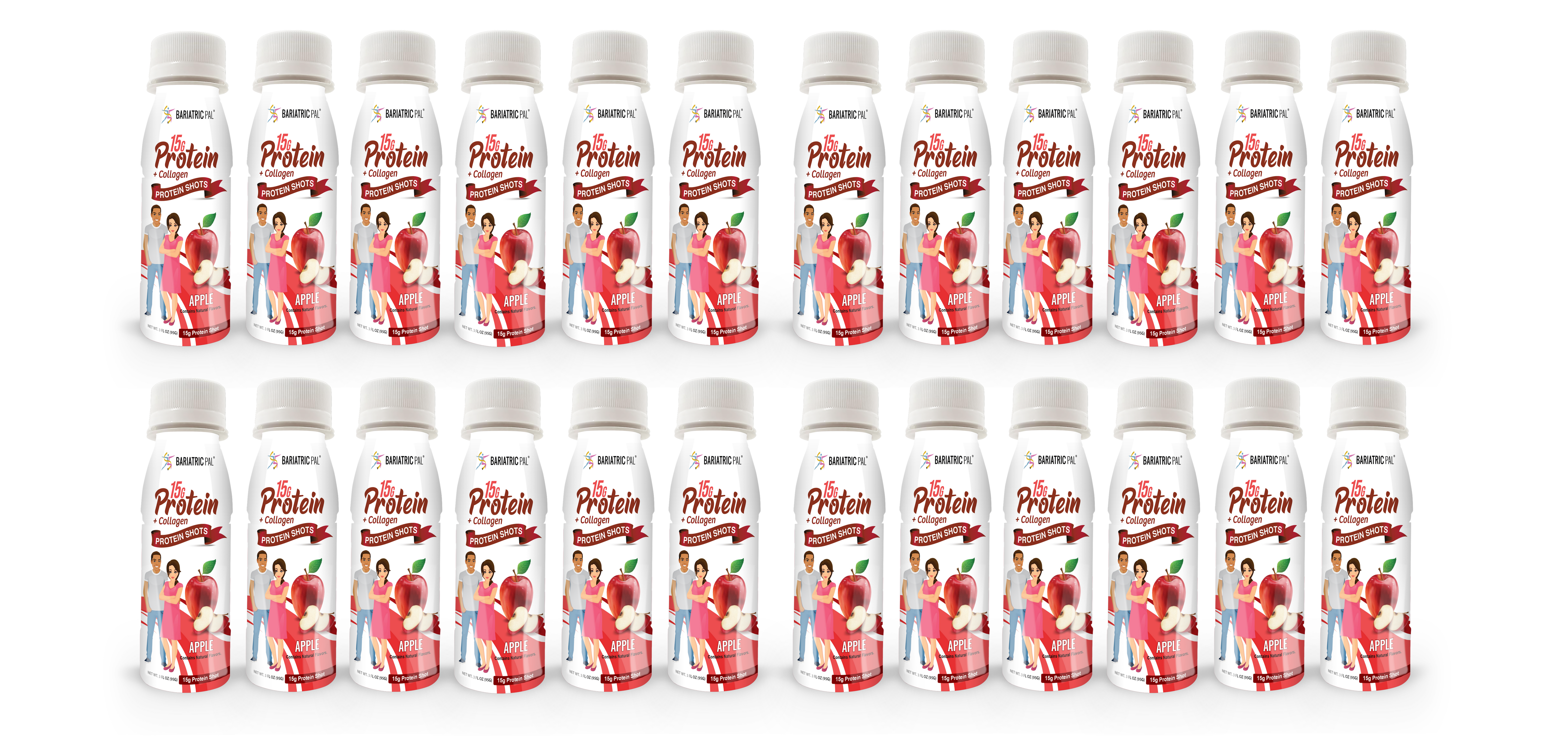 BariatricPal 15g Whey & Collagen Complete Protein Shots - Apple