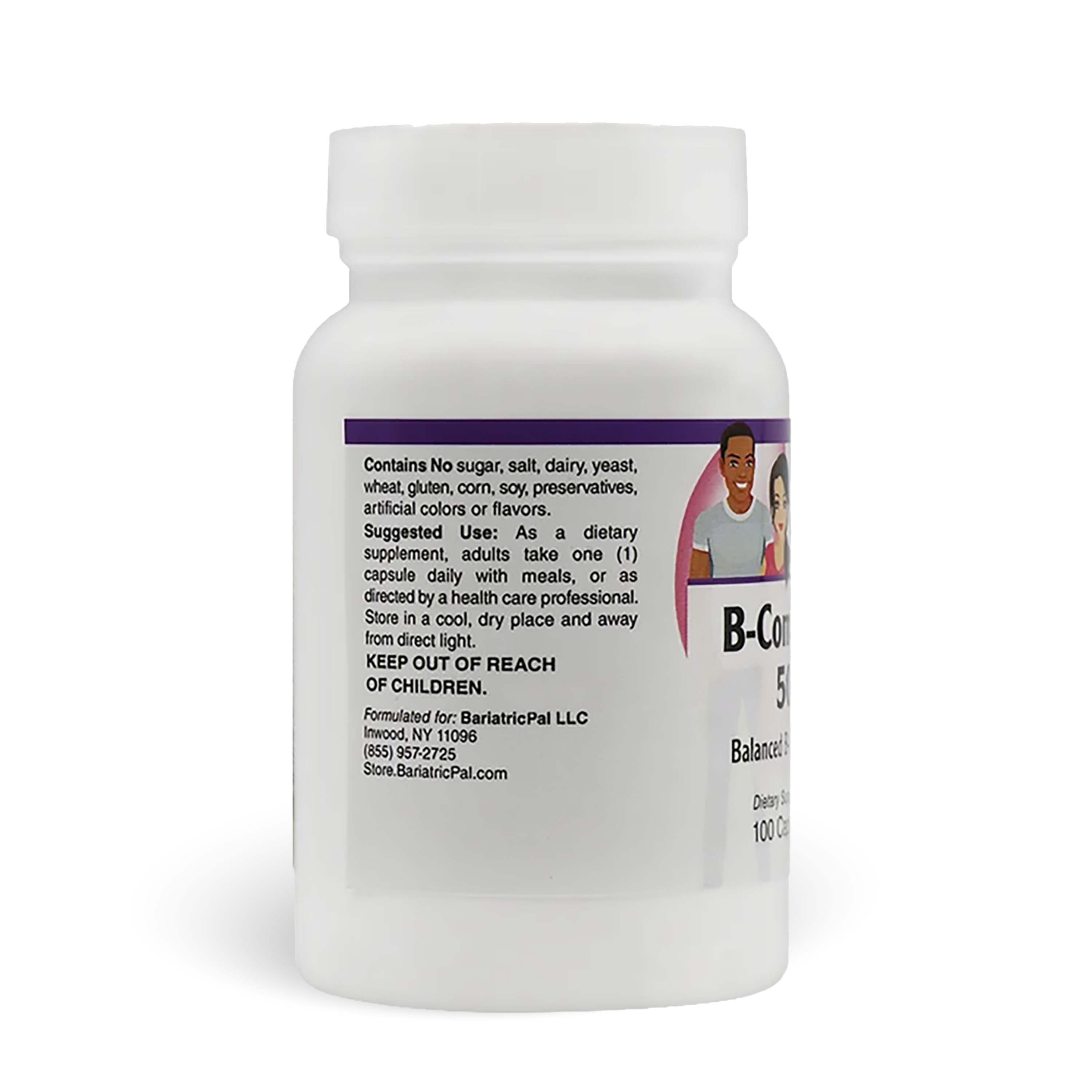 BariatricPal B‑Complex 50 supplement bottle with USP‑grade nutrients