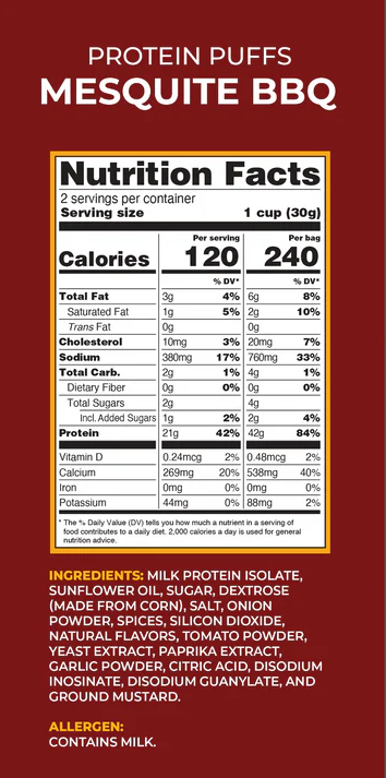 Twin Peaks Ingredients Protein Puffs - Mesquite BBQ