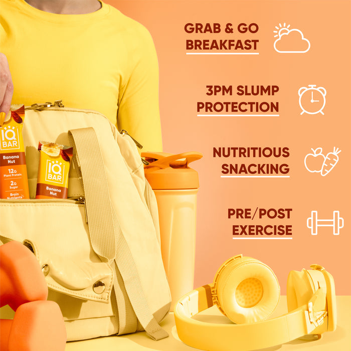 IQBar Vegan and Keto Protein Bars - Banana Nut - High-quality Protein Bars by IQBar at BariatricPal Store