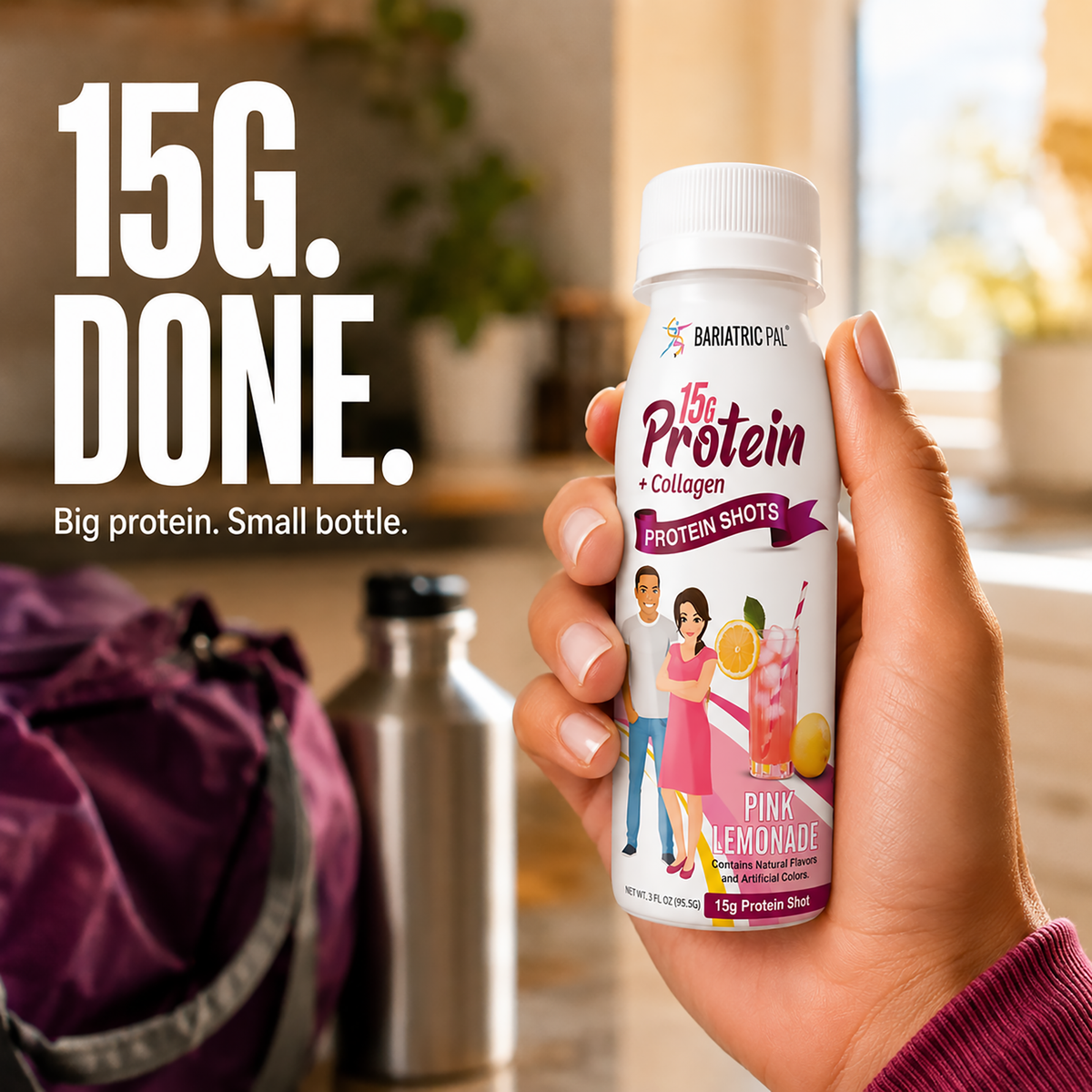 BariatricPal 15g Whey & Collagen Complete Protein Shots - Pink Lemonade