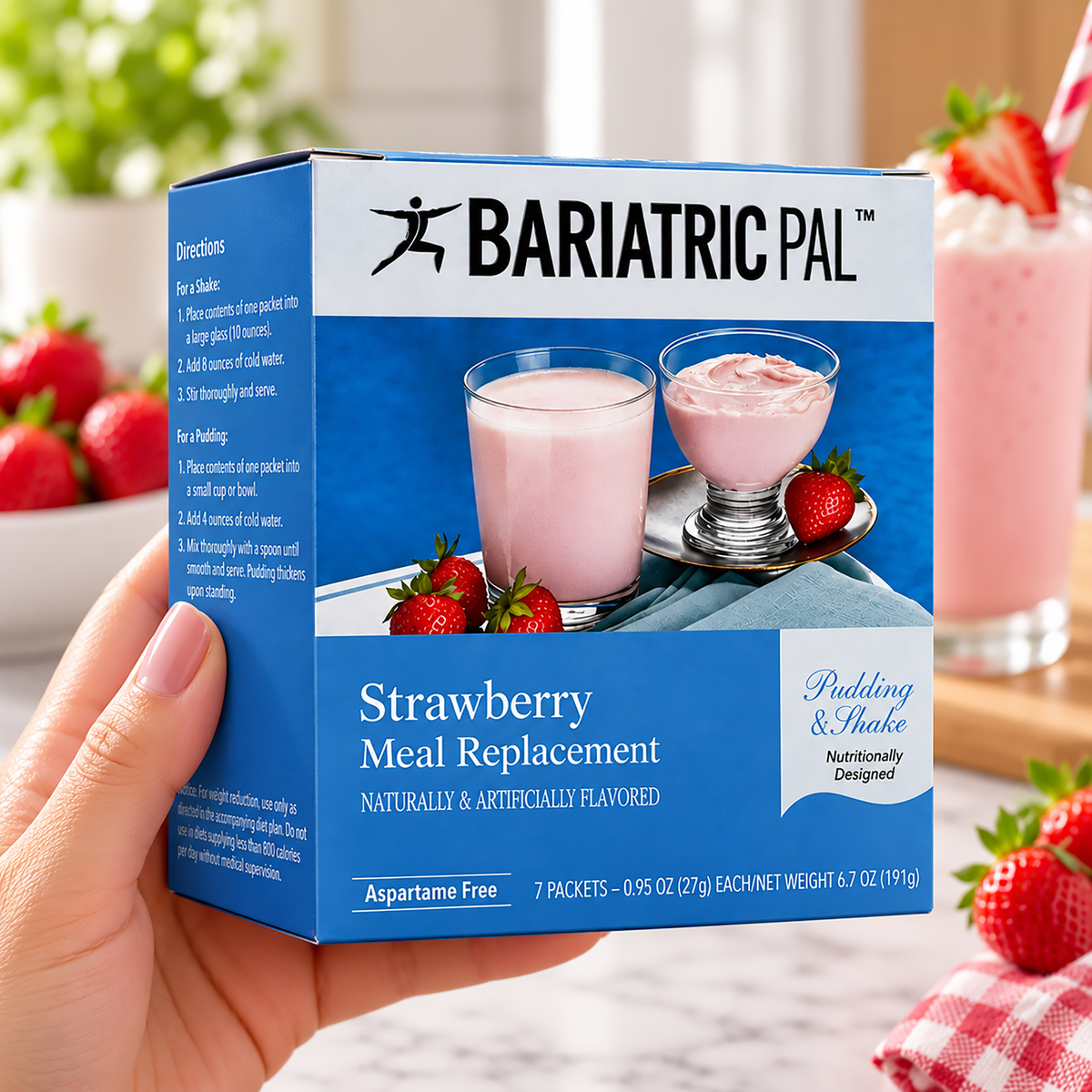BariatricPal 15g Protein Shake or Pudding - Strawberry (Aspartame Free)