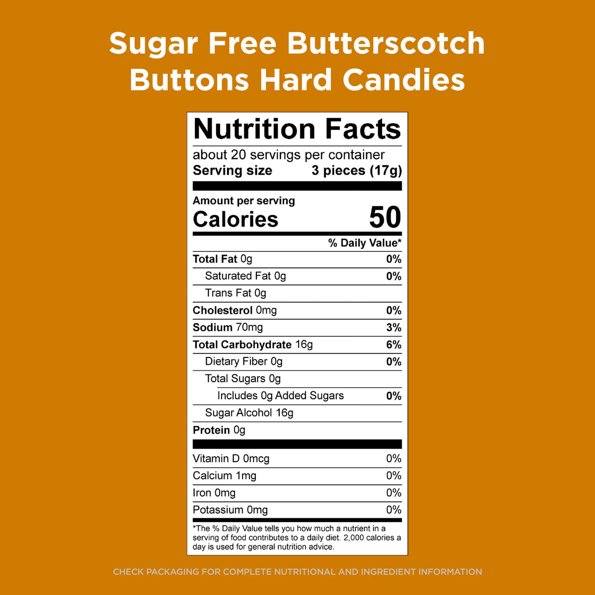 #Flavor_Butterscotch Buttons #Size_One Bag