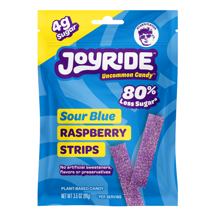 Joyride Sour Blue Raspberry Strips, 3.5 oz