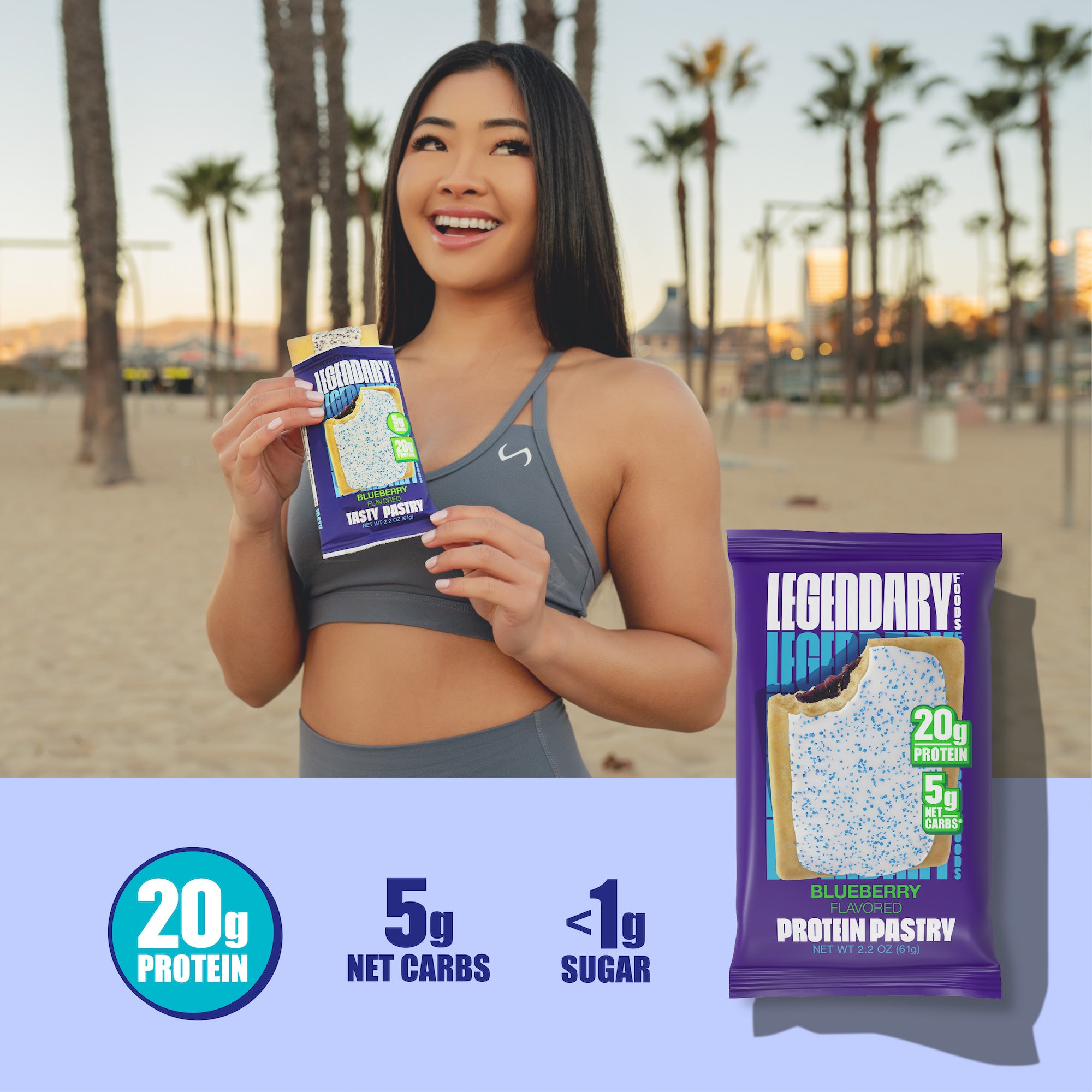 "Cake Style" Low-Carb Protein Pastry by Legendary Foods - Blueberry - High-quality Cakes & Cookies by Legendary Foods at BariatricPal Store