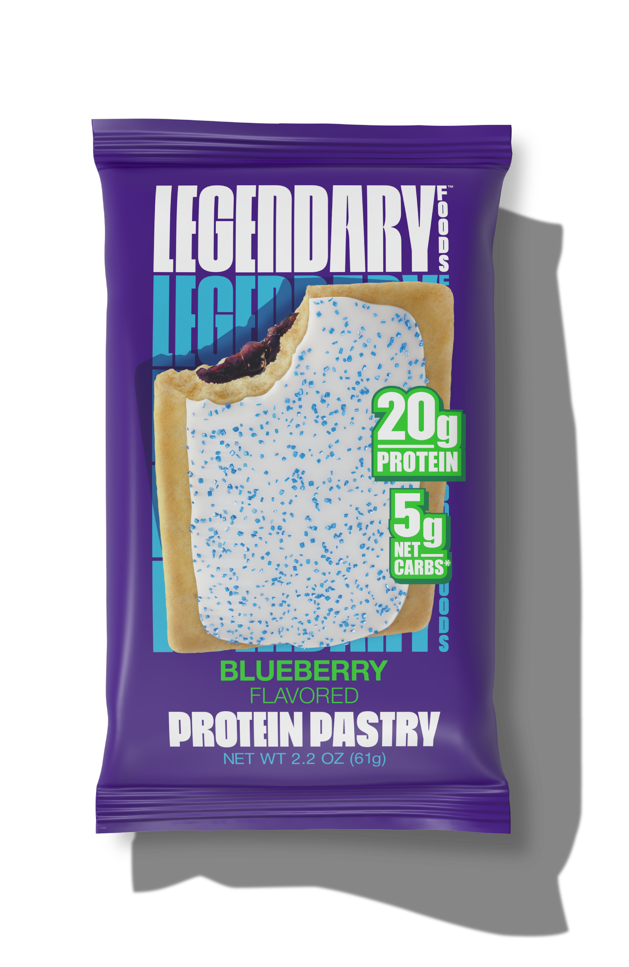 "Cake Style" Low-Carb Protein Pastry by Legendary Foods - Blueberry - High-quality Cakes & Cookies by Legendary Foods at BariatricPal Store
