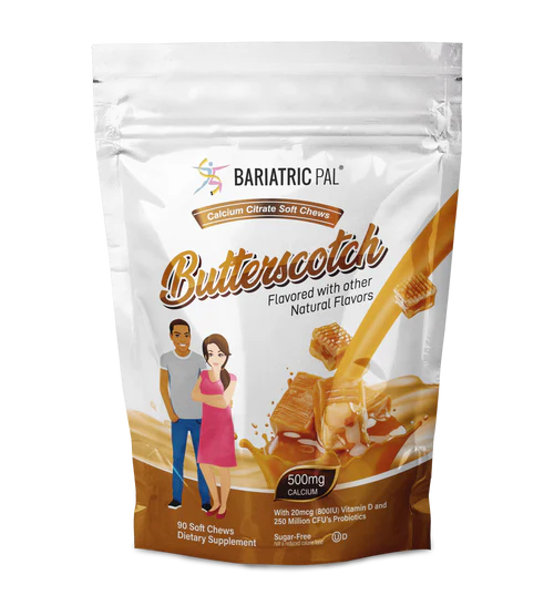 BariatricPal Sugar-Free Calcium Citrate Soft Chews 500mg with Probiotics - All 11 Flavors Variety Pack - High-quality Calcium by BariatricPal at BariatricPal Store