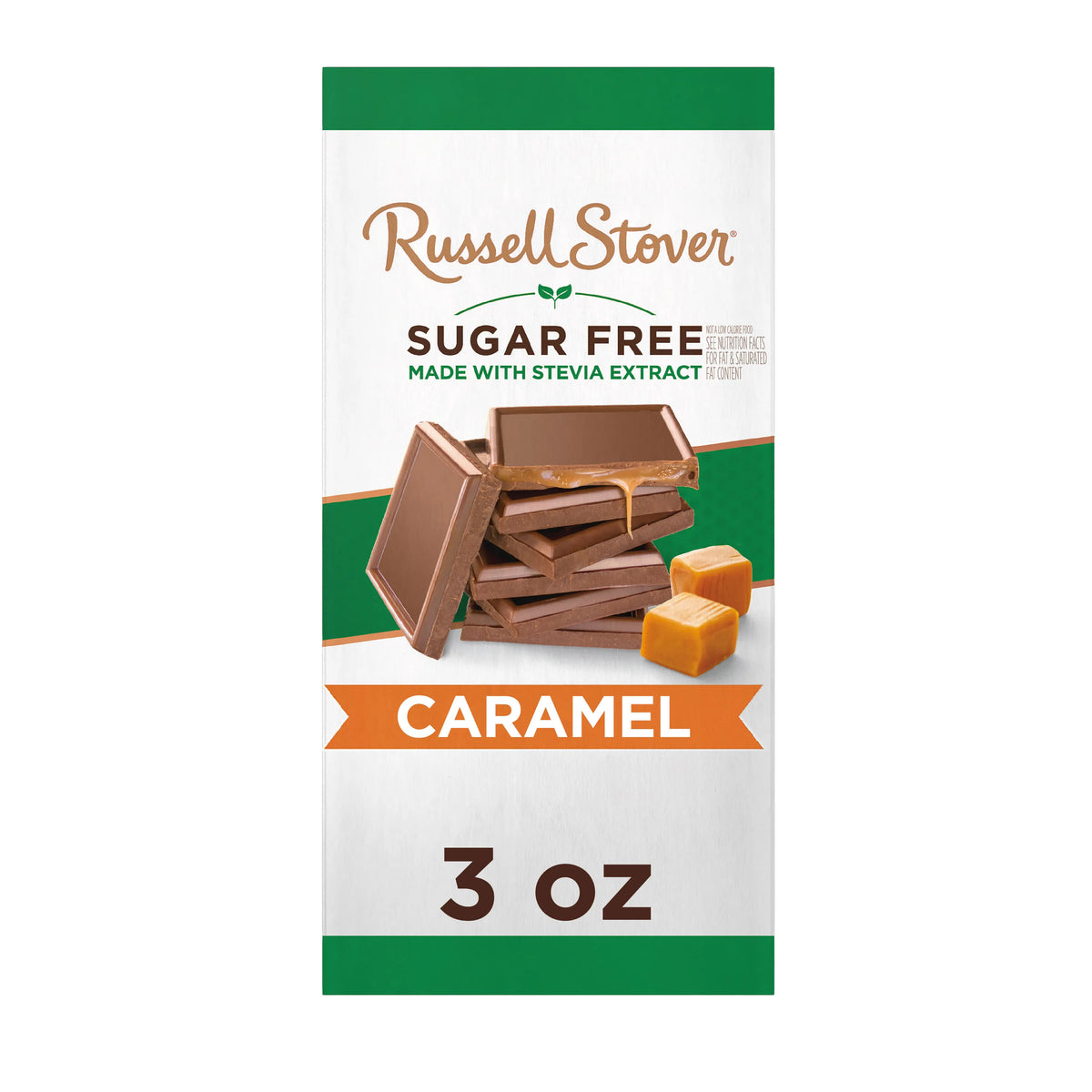 Russell Stover Sugar Free Chocolate Bar, Caramel