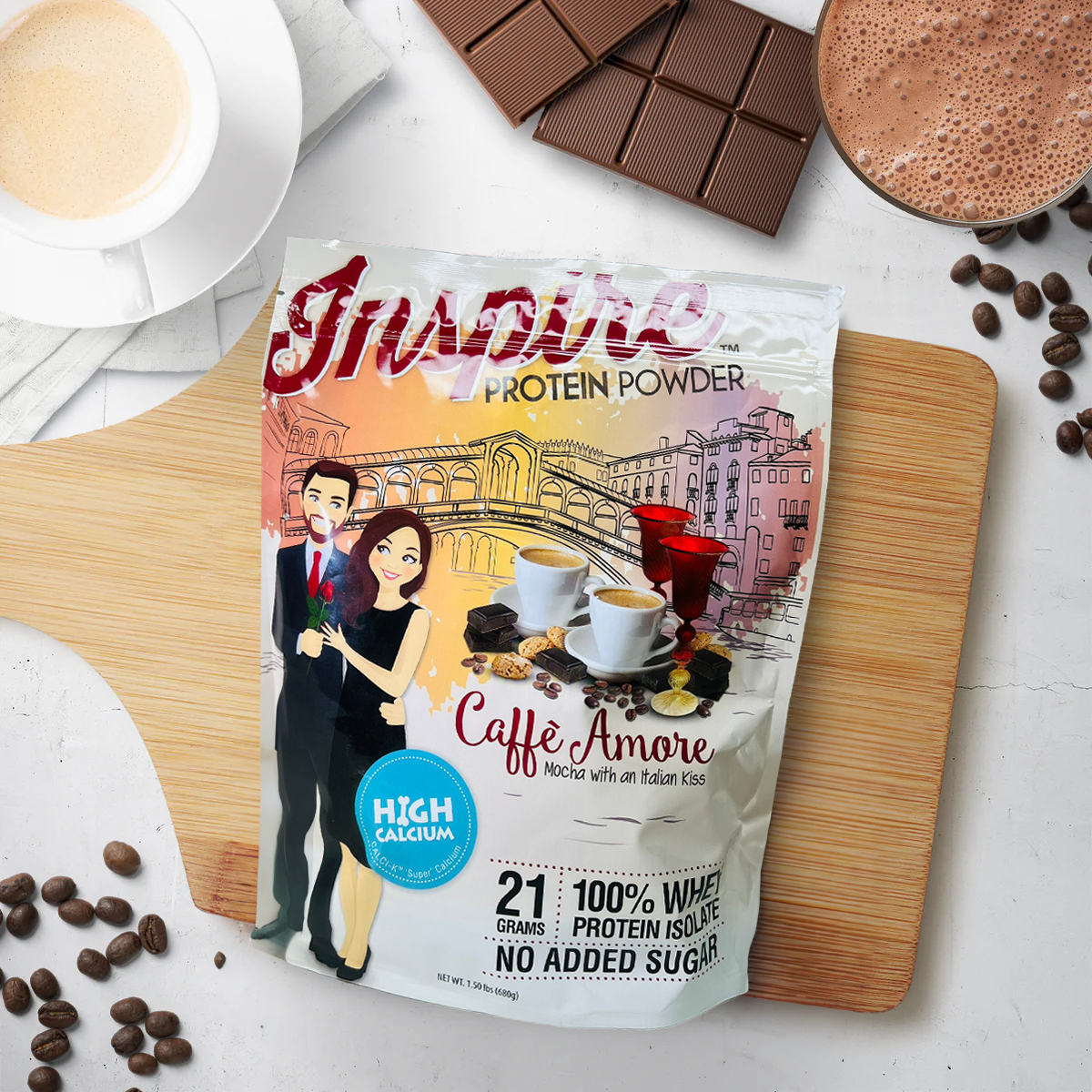 Inspire Caffe Amore Mocha Protein Powder by Bariatric Eating by