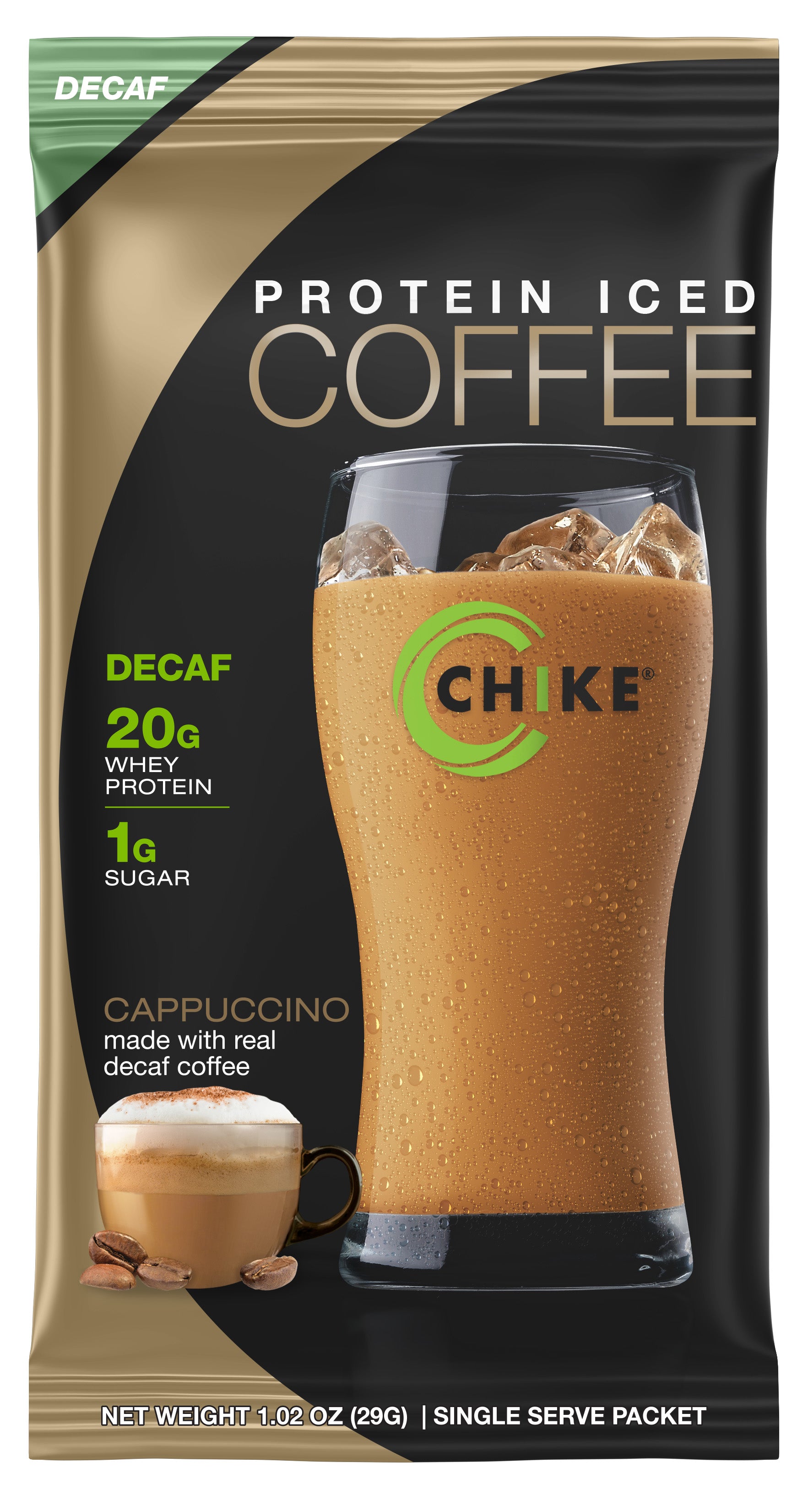 #Flavor_Decaf Cappuccino #Size_One Packet