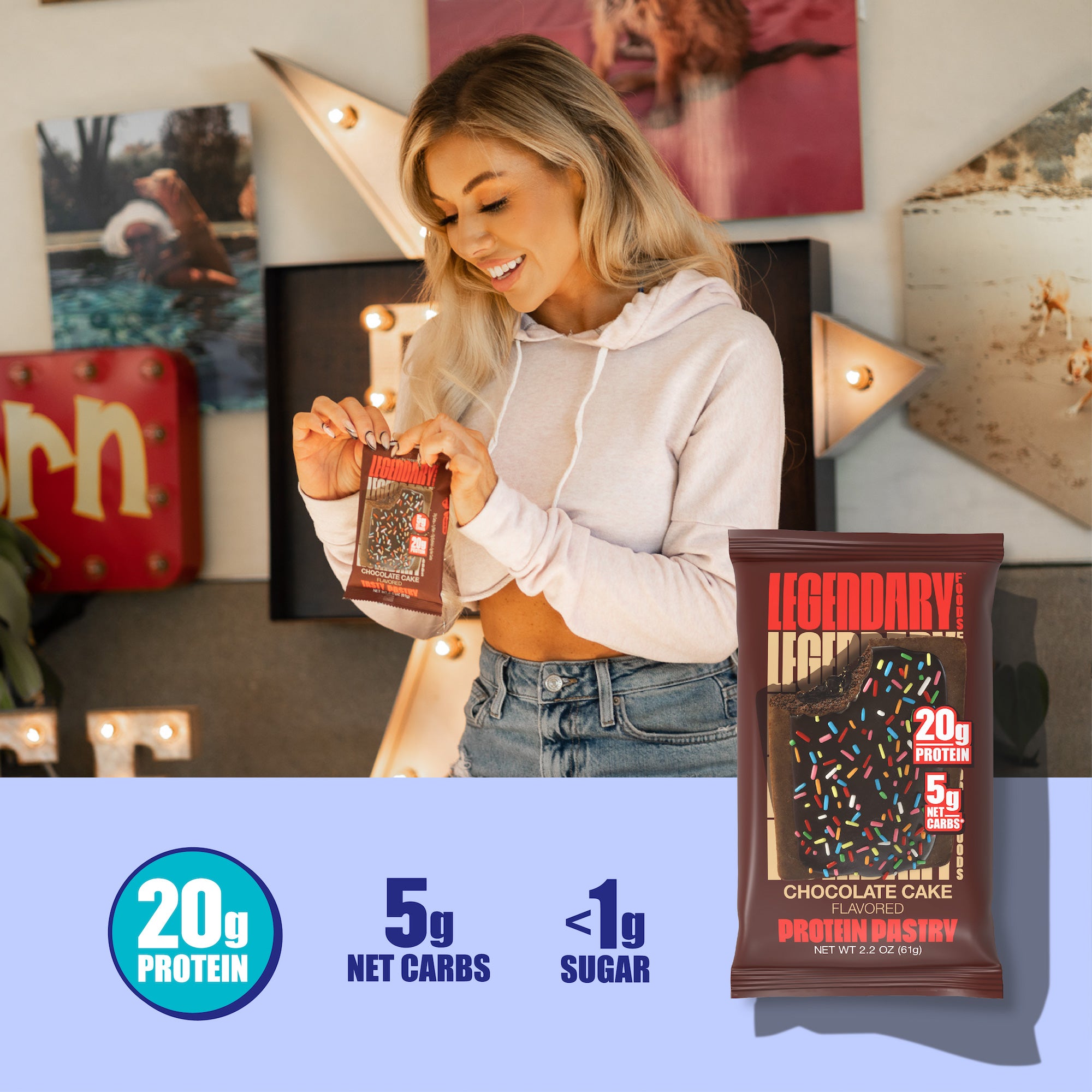 "Cake Style" Low-Carb Protein Pastry by Legendary Foods - Chocolate Cake - High-quality Cakes & Cookies by Legendary Foods at BariatricPal Store