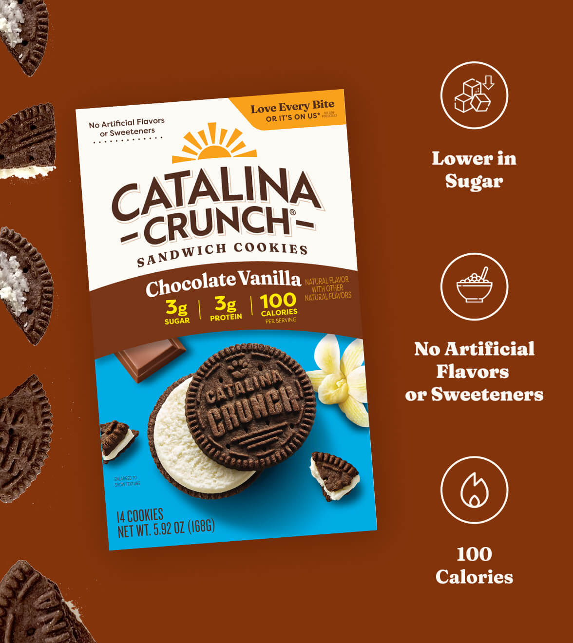 Catalina Crunch Keto Sandwich Cookies - Chocolate Vanilla
