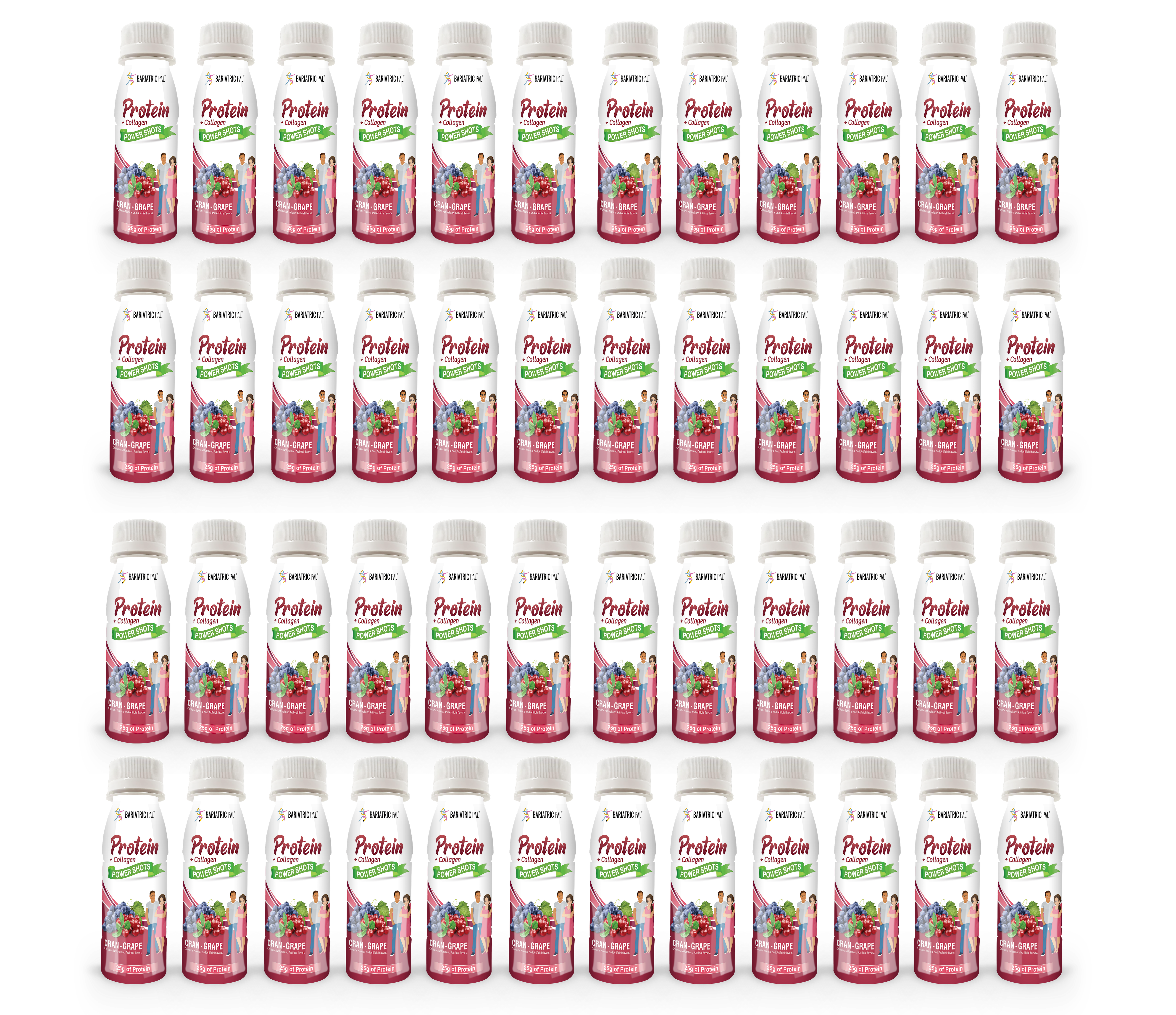 BariatricPal 25g Whey & Collagen Complete Protein Power Shots - Cran Grape