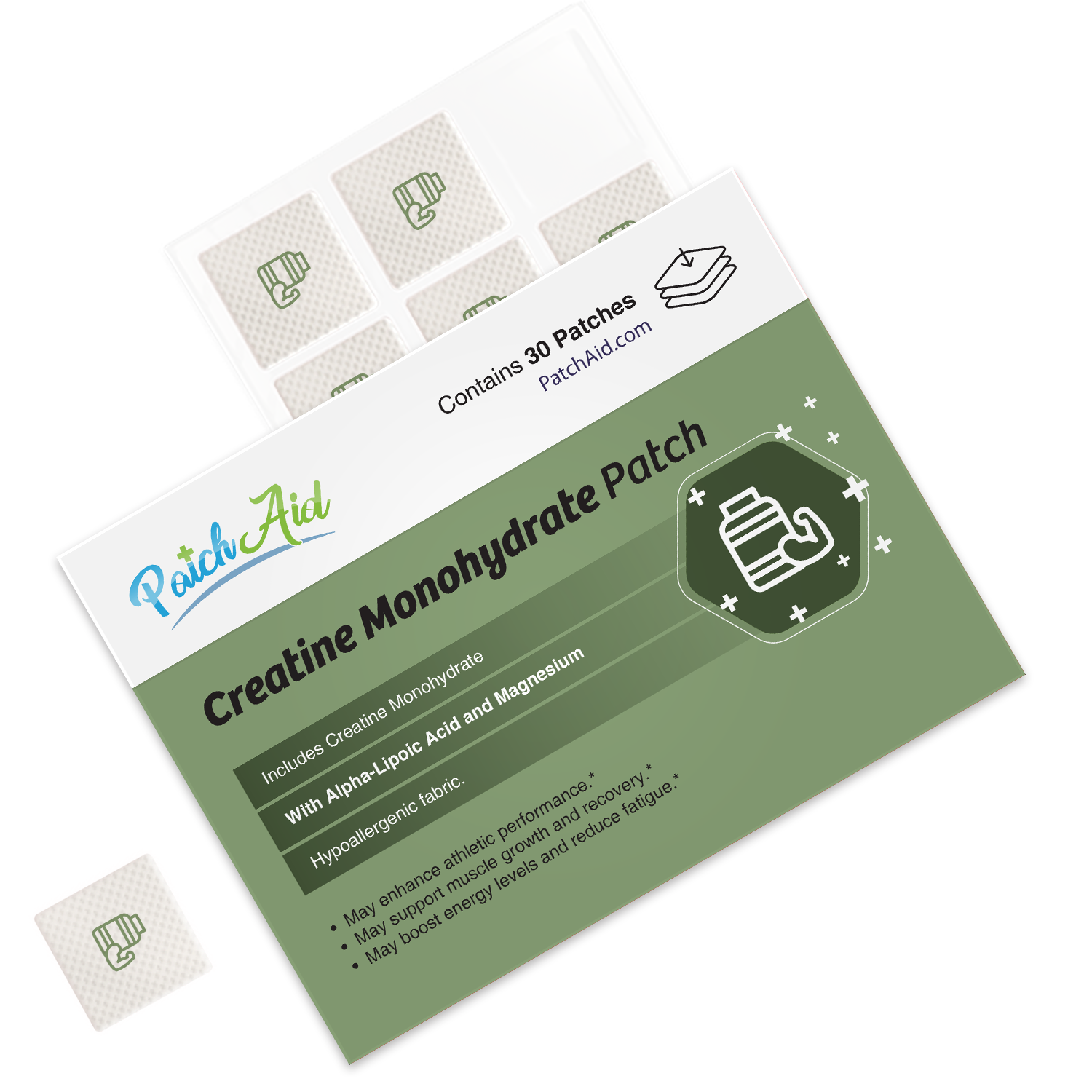 Creatine Monohydrate Patch by PatchAid - High-quality Vitamin Patch by PatchAid at BariatricPal Store