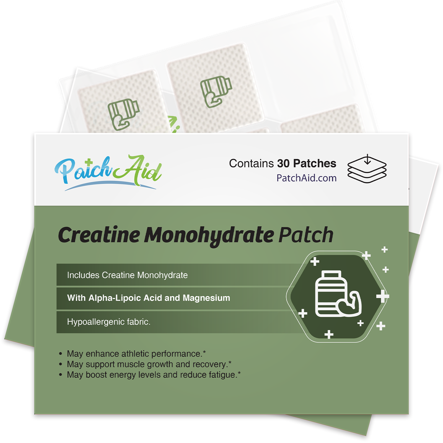 Creatine Monohydrate Patch by PatchAid - High-quality Vitamin Patch by PatchAid at BariatricPal Store