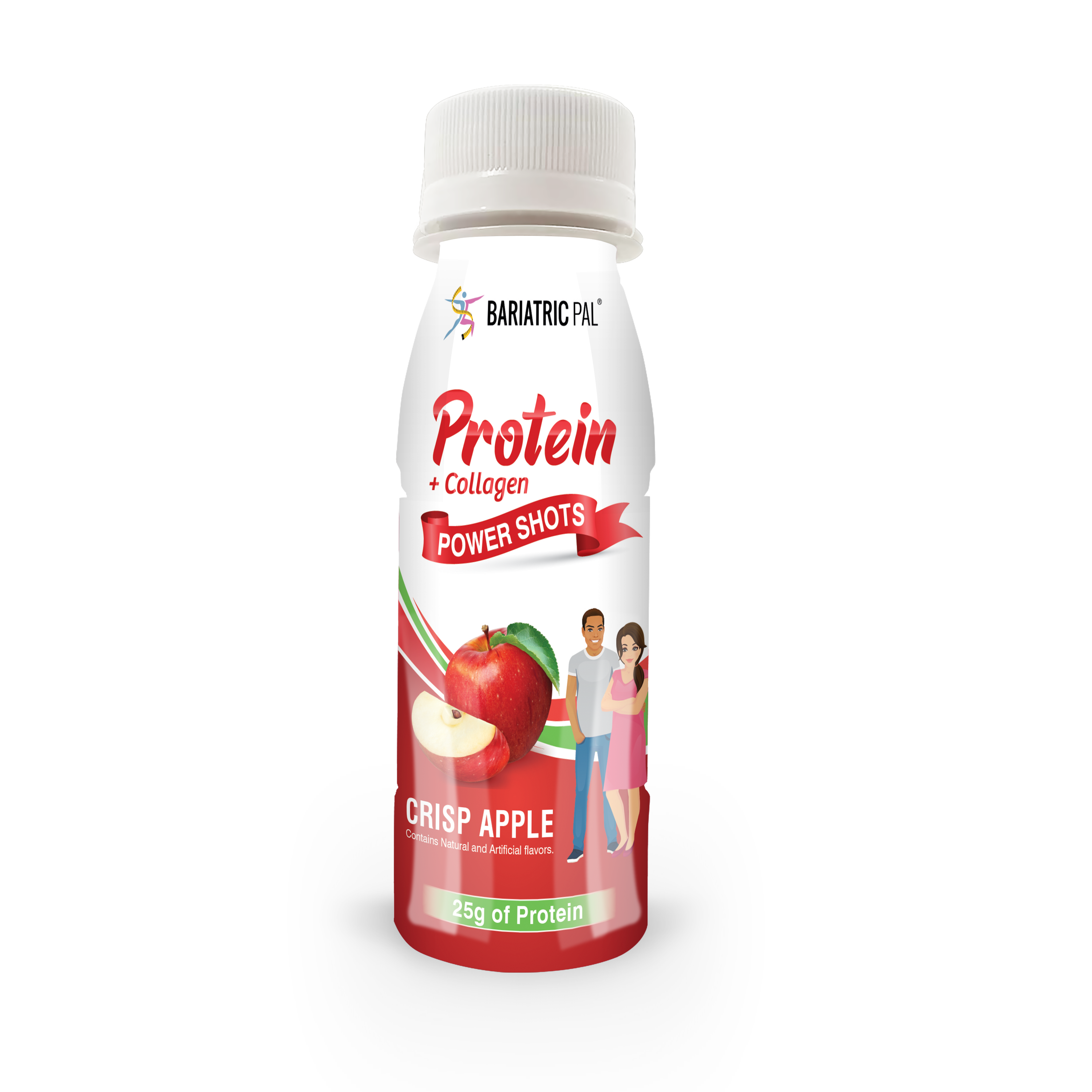BariatricPal 25g Whey & Collagen Complete Protein Power Shots - Crisp Apple