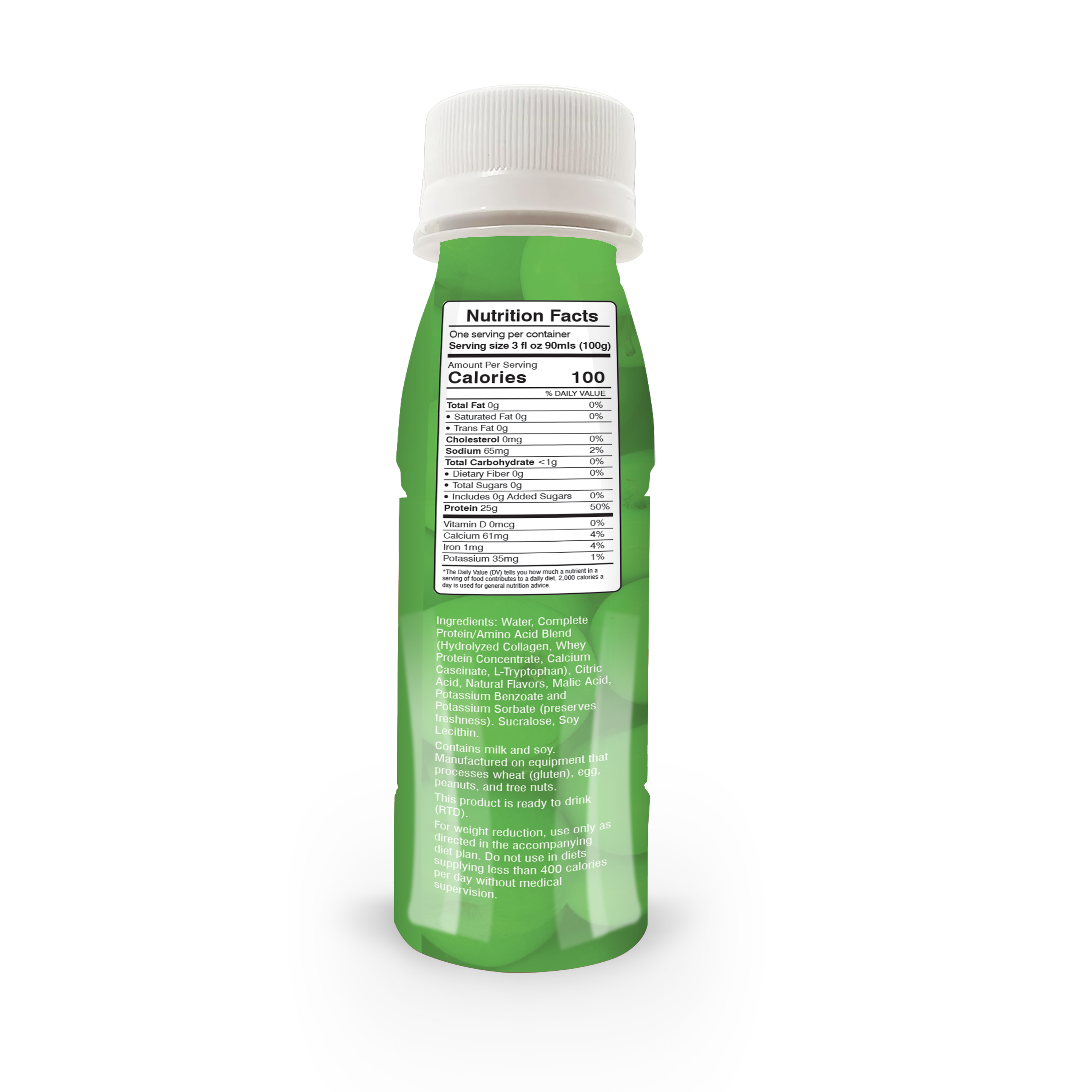 BariatricPal 25g Whey & Collagen Complete Protein Power Shots - Crisp Apple