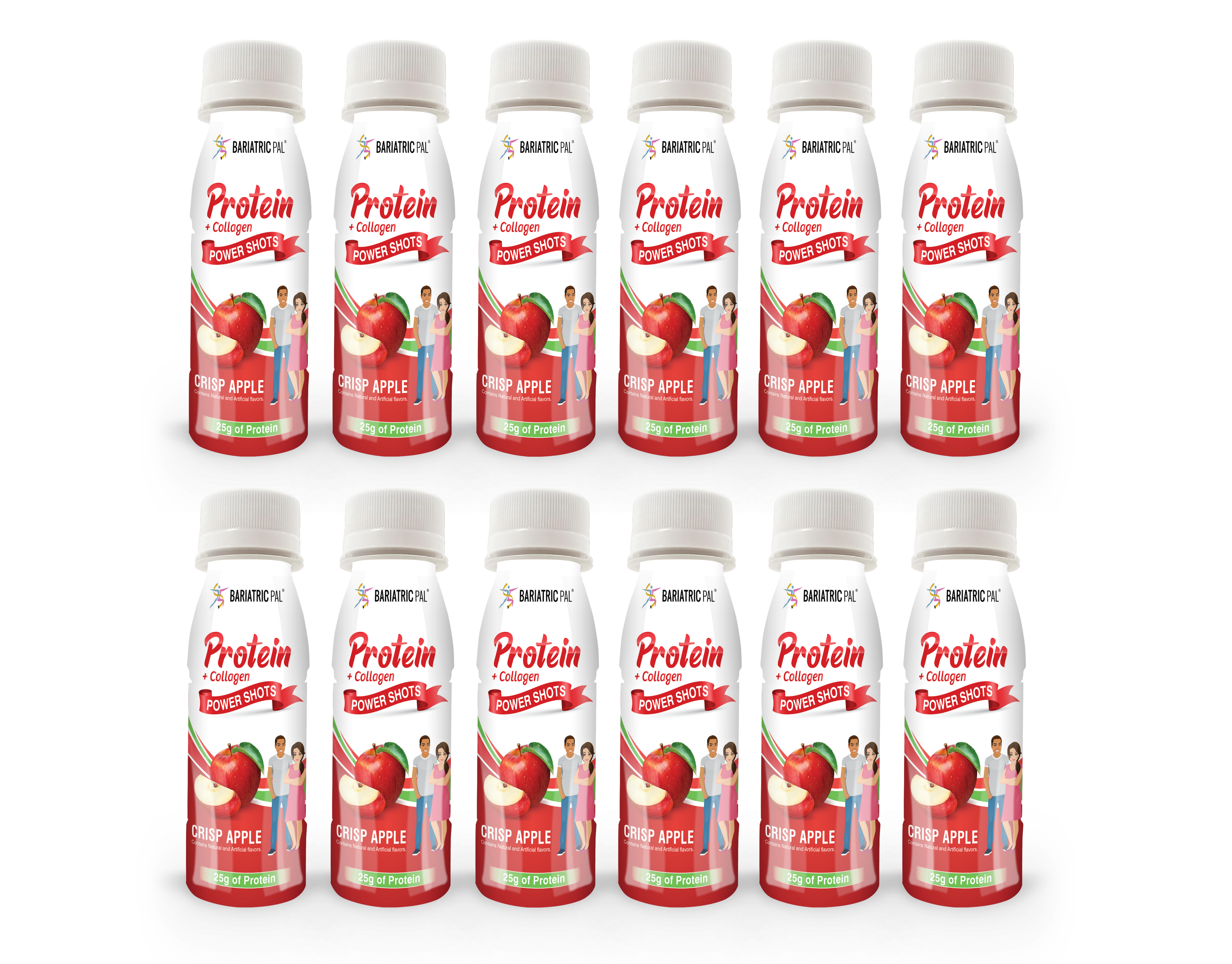 BariatricPal 25g Whey & Collagen Complete Protein Power Shots - Crisp Apple