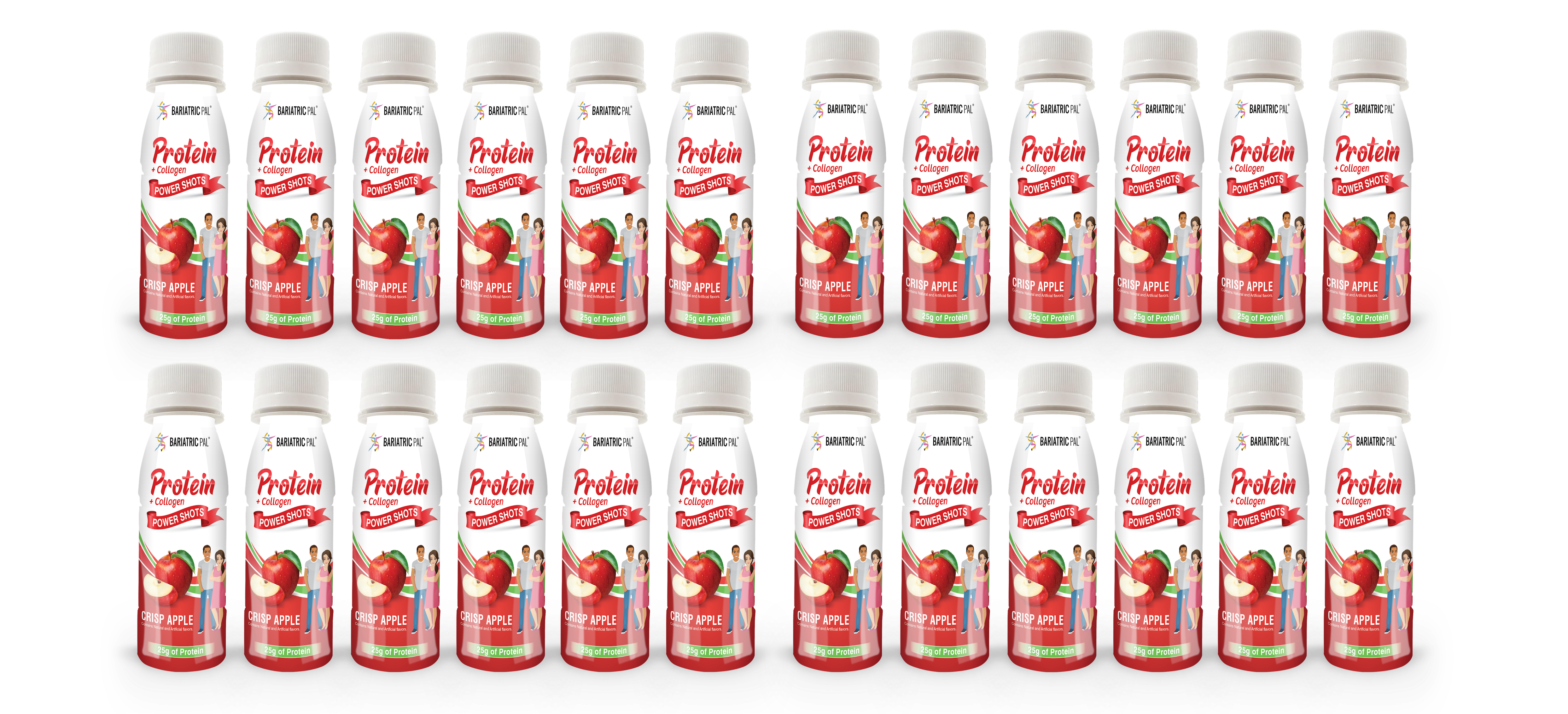 BariatricPal 25g Whey & Collagen Complete Protein Power Shots - Crisp Apple