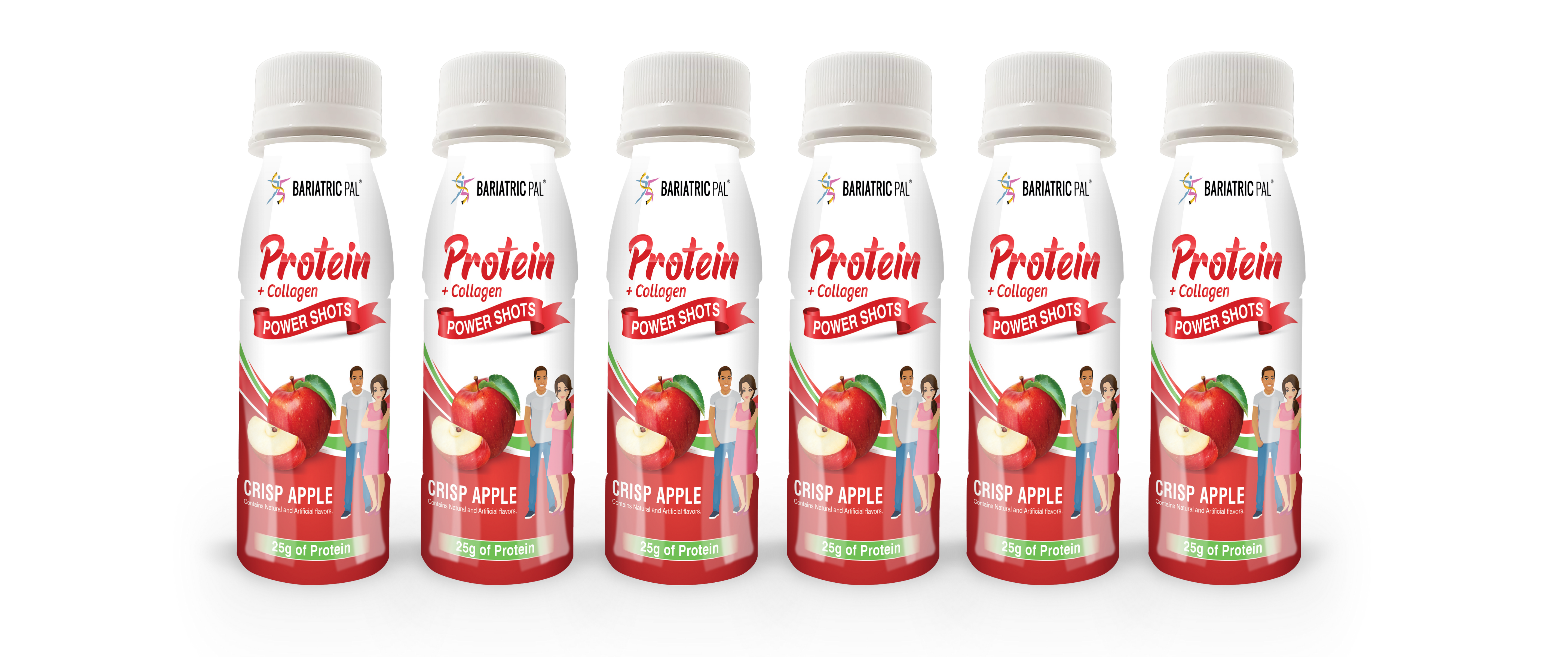 BariatricPal 25g Whey & Collagen Complete Protein Power Shots - Crisp Apple