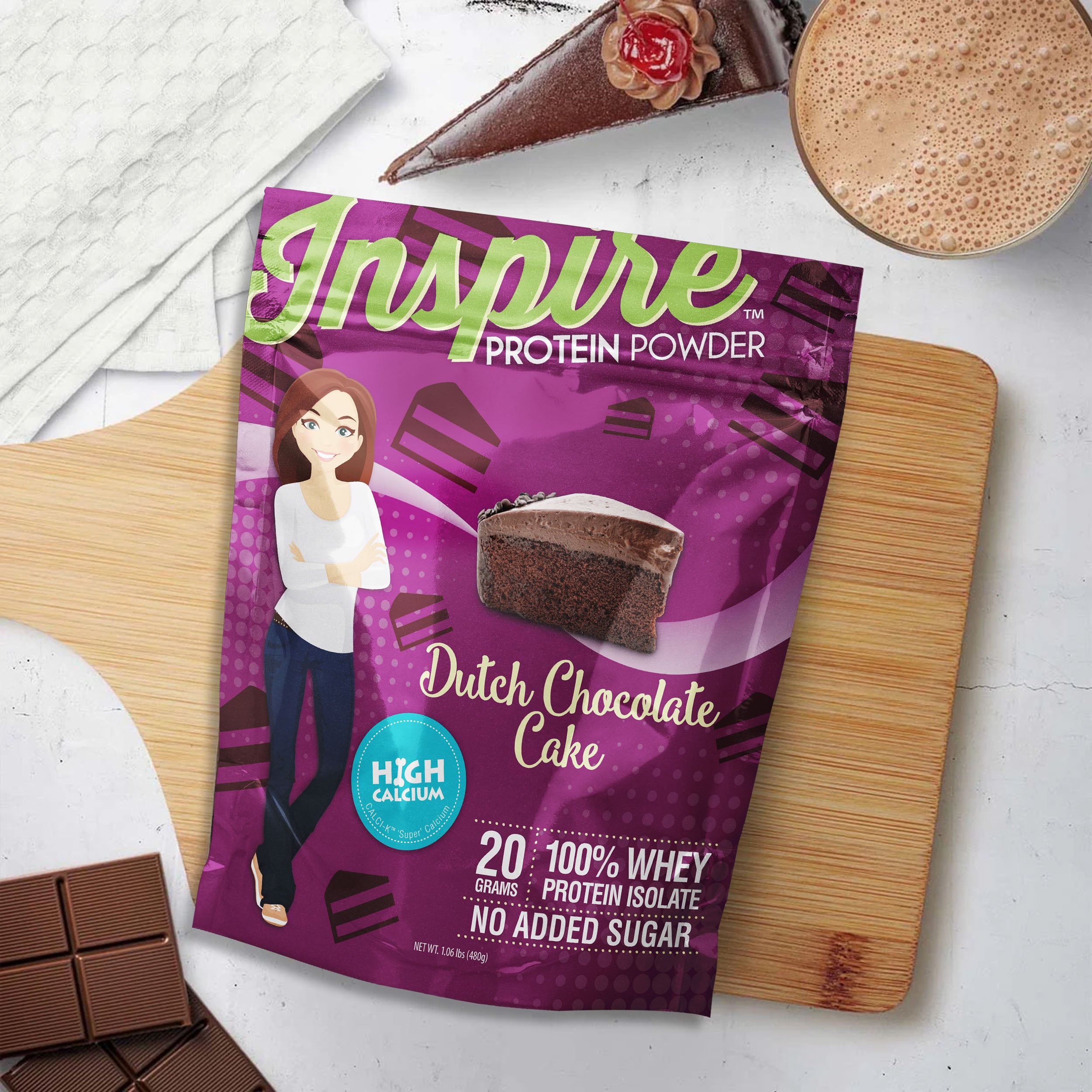 ダイエットフード Paul Inspire Dutch Chocolate Cake Protein Powder by Bariatric Eating by