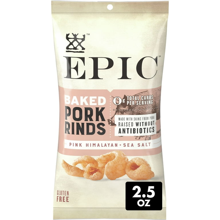 Epic Baked Pork Rinds - Himalayan Sea Salt 2.5oz - High-quality Pork Rinds by Epic at BariatricPal Store